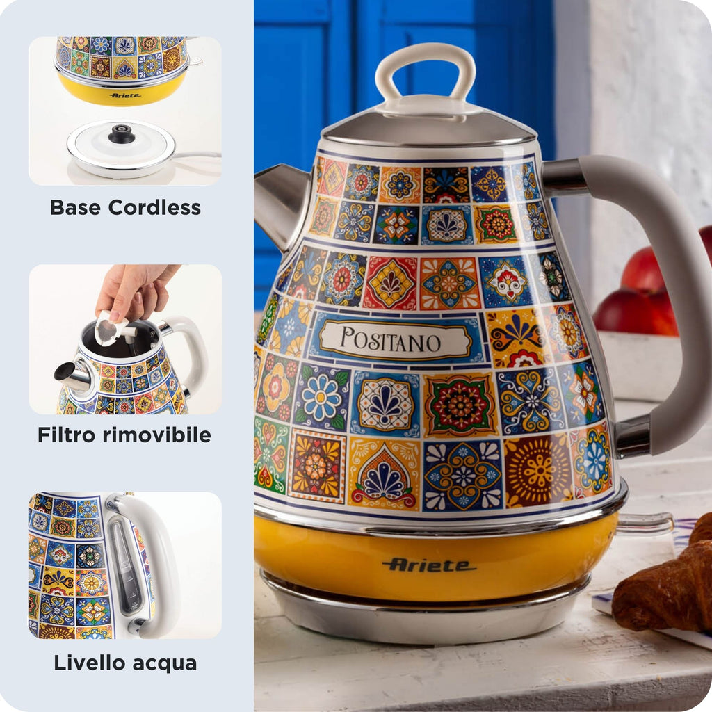 ARIETE - 1.7L Positano Kettle - 2869/0P - Kitchenary