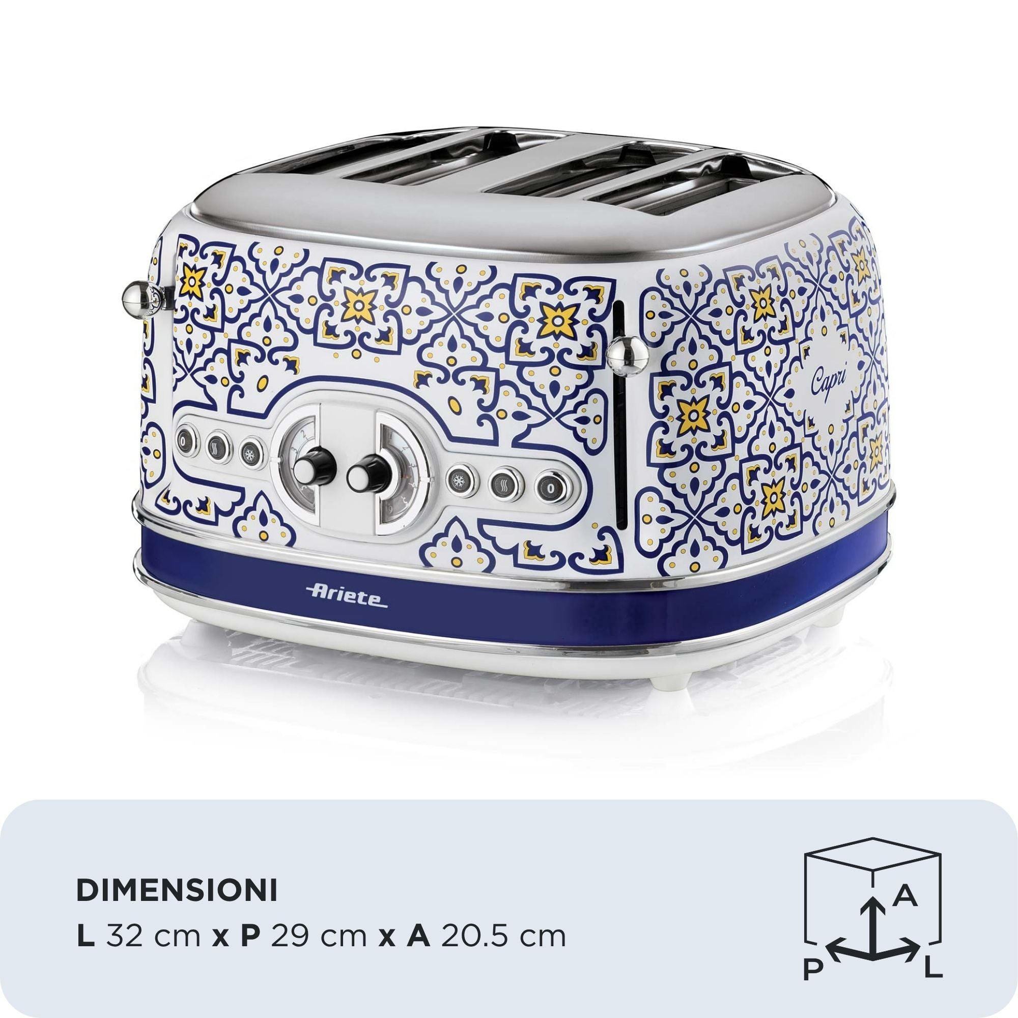 ARIETE - 4 Slice Capri Toaster - 0156/0C - Kitchenary