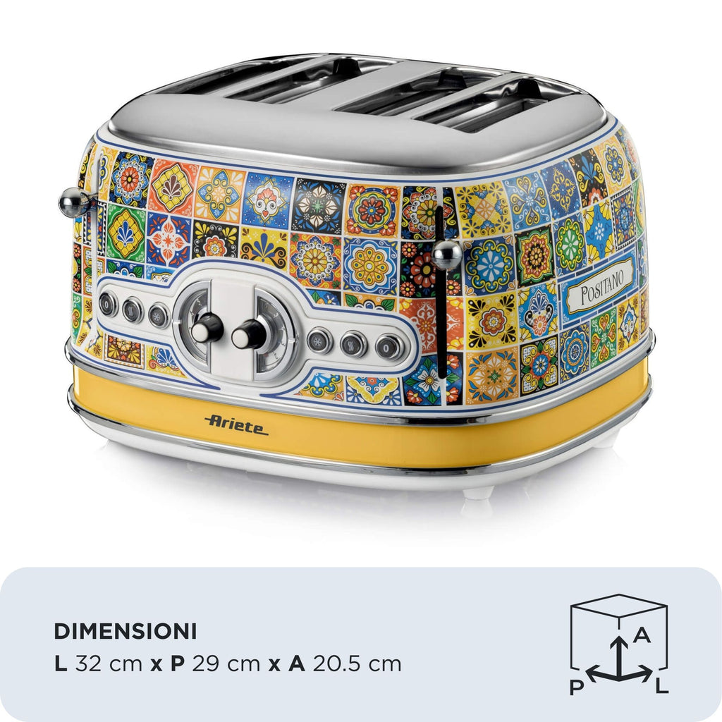 ARIETE - 4 Slice Positano Toaster - 0156/0P - Kitchenary