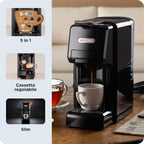 ARIETE - 4-in-1 Coffee Pod Machine - Black - 1304/01 - Kitchenary