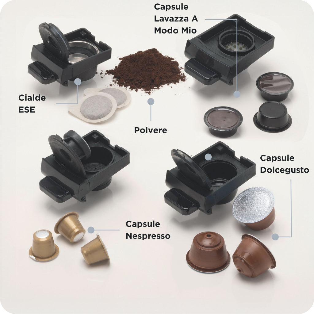 ARIETE - 4-in-1 Coffee Pod Machine - Black - 1304/01 - Kitchenary