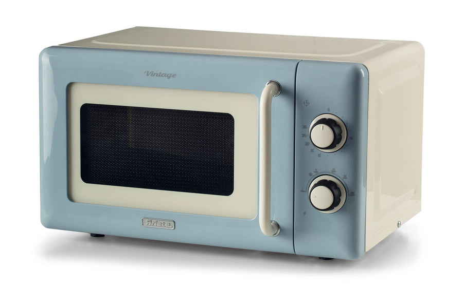 ARIETE - 800W 20L Vintage Mechanical Microwave - Blue - 3960/05 - Kitchenary