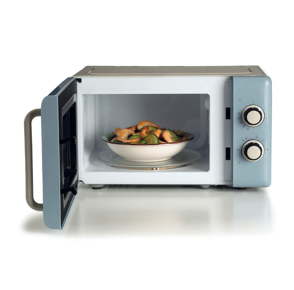 ARIETE - 800W 20L Vintage Mechanical Microwave - Blue - 3960/05 - Kitchenary