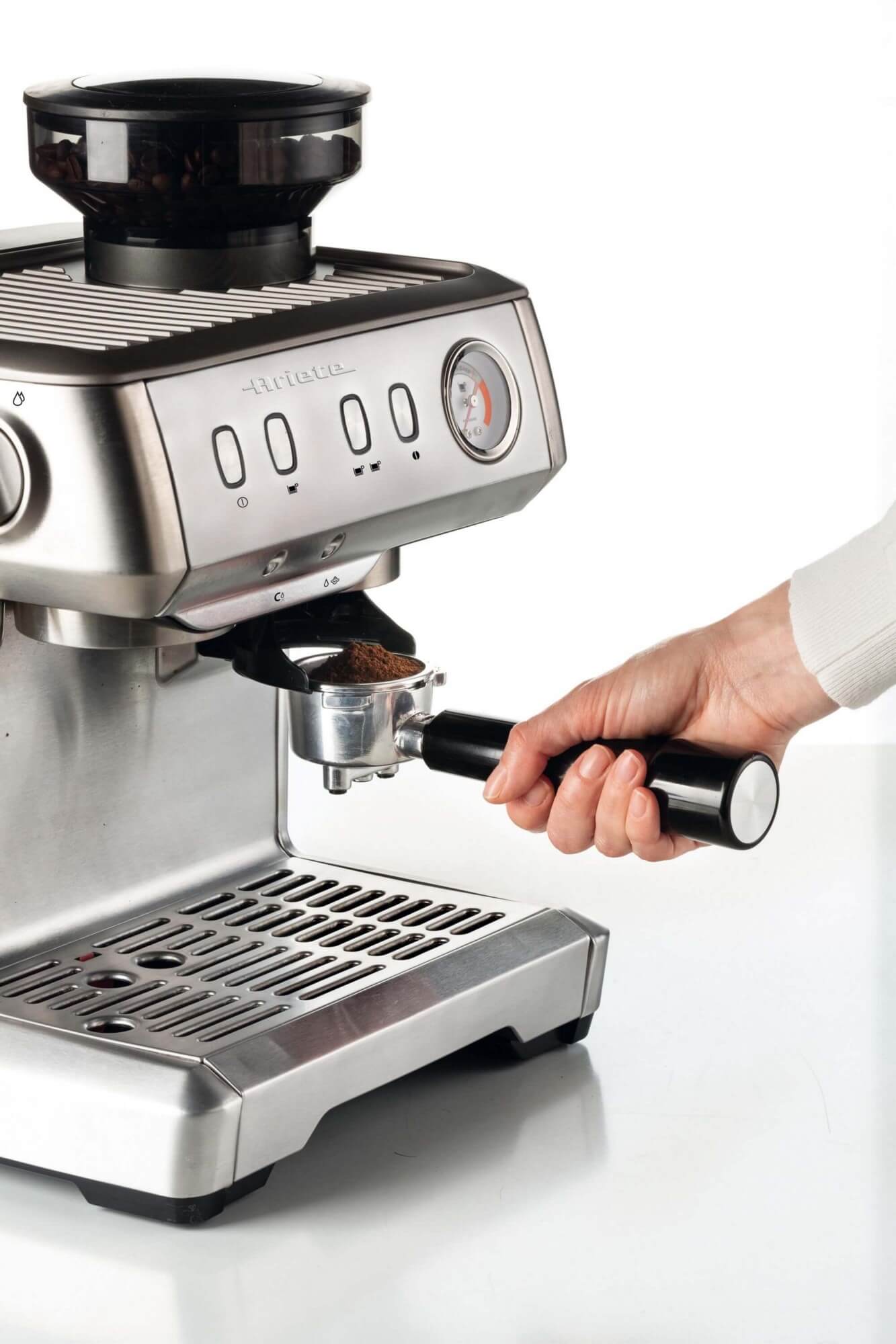 ARIETE - Espresso Coffee Maker With Grinder - Stainless Steel - 1313/10 - Kitchenary