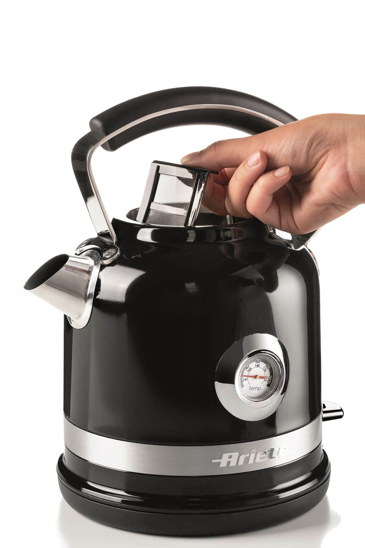 ARIETE - Moderna 1.7L Kettle - Black - 2854/12 - Kitchenary