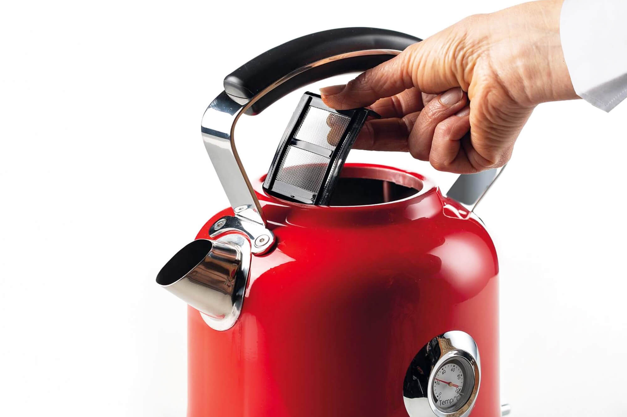 ARIETE - Moderna 1.7L Kettle - Red - 2854/10 - Kitchenary