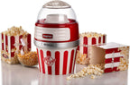 ARIETE - Retro Popcorn Maker with Serving Bowl - Red - 2957/00 - Kitchenary