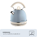 ARIETE - Vintage 1.7L Dome Kettle - Blue - 2877/05 - Kitchenary