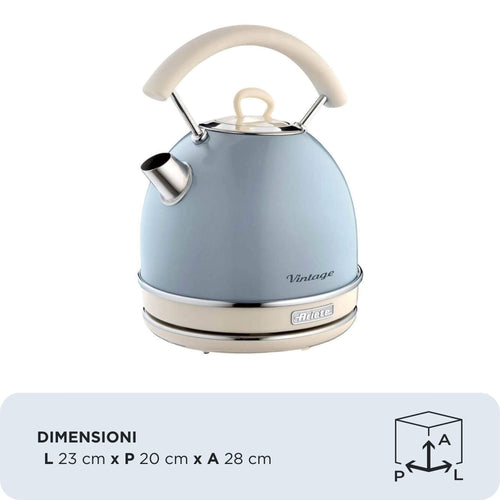 ARIETE - Vintage 1.7L Dome Kettle - Blue - 2877/05 - Kitchenary
