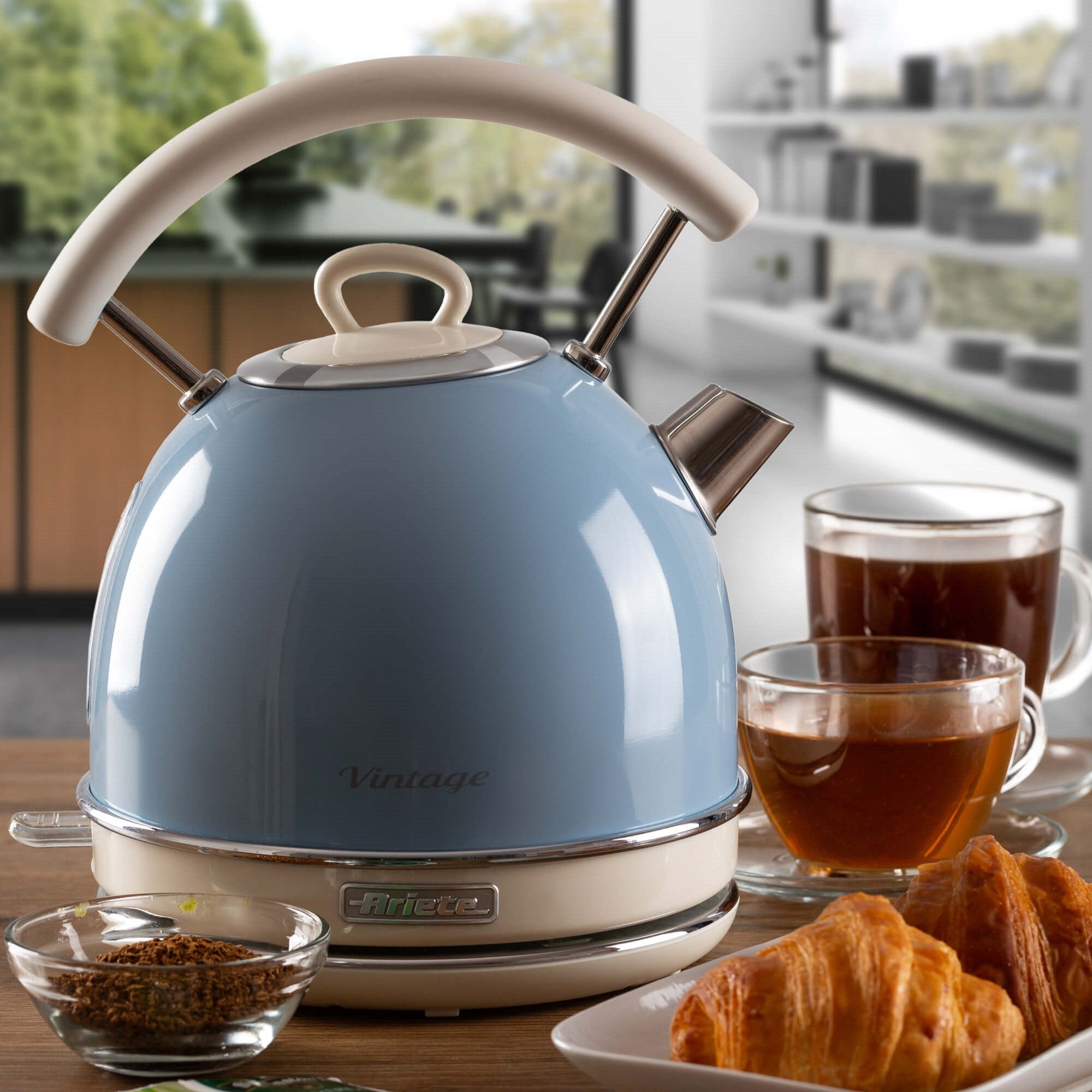 ARIETE - Vintage 1.7L Dome Kettle - Blue - 2877/05 - Kitchenary