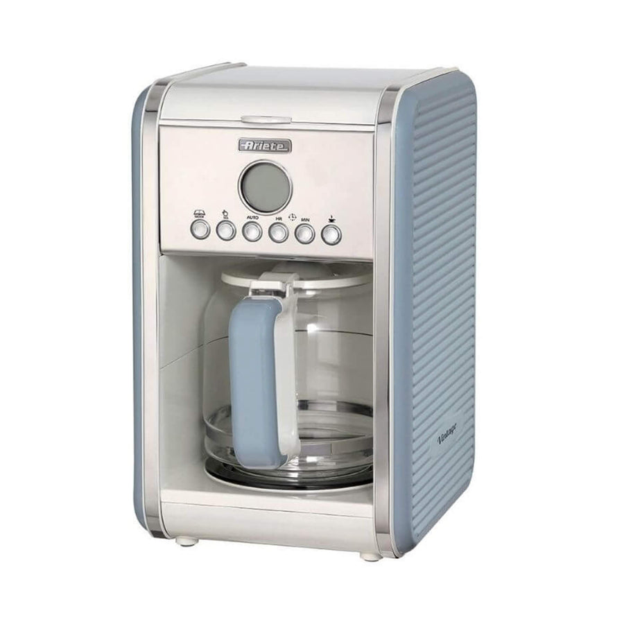ARIETE - Vintage 12 Cup Drip Filter Coffee Maker - Blue - 1342/05 - Kitchenary