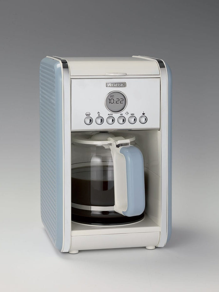 ARIETE - Vintage 12 Cup Drip Filter Coffee Maker - Blue - 1342/05 - Kitchenary