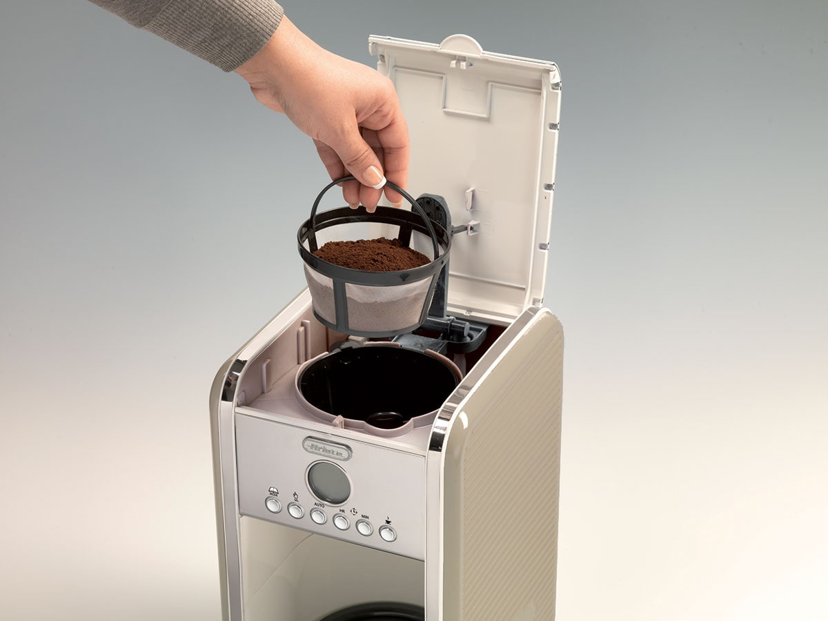 ARIETE - Vintage 12 Cup Drip Filter Coffee Maker - Cream - 1342/03 - Kitchenary