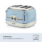 ARIETE - Vintage 4 Slice Toaster - Blue - 0156/05 - Kitchenary