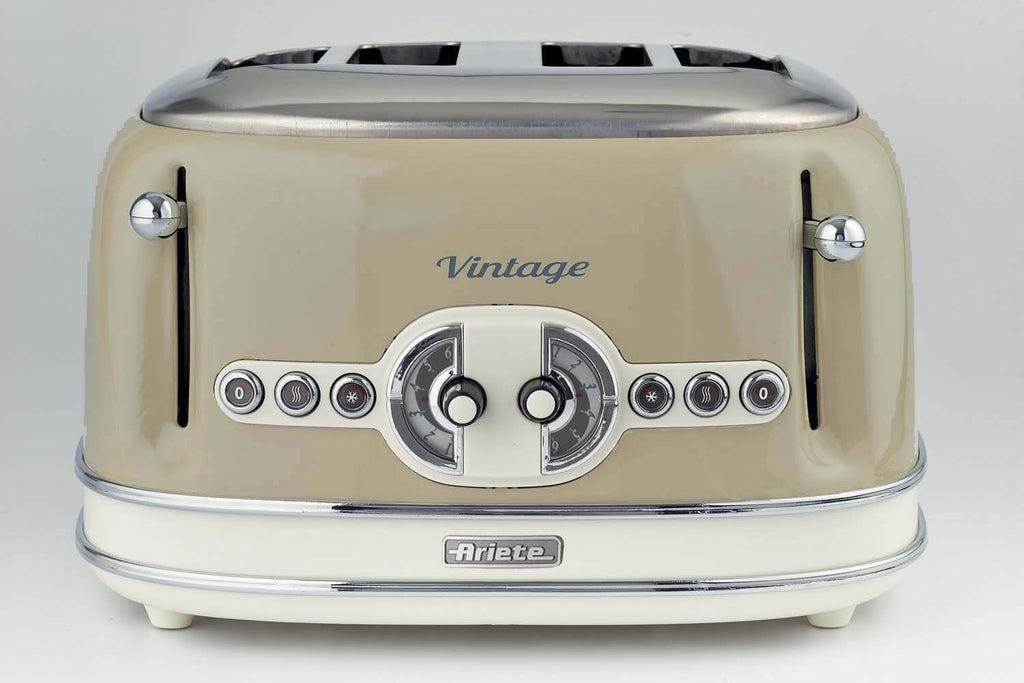 ARIETE - Vintage 4 Slice Toaster - Cream - 0156/03 - Kitchenary