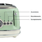 ARIETE - Vintage 4 Slice Toaster - Green - 0156/04 - Kitchenary