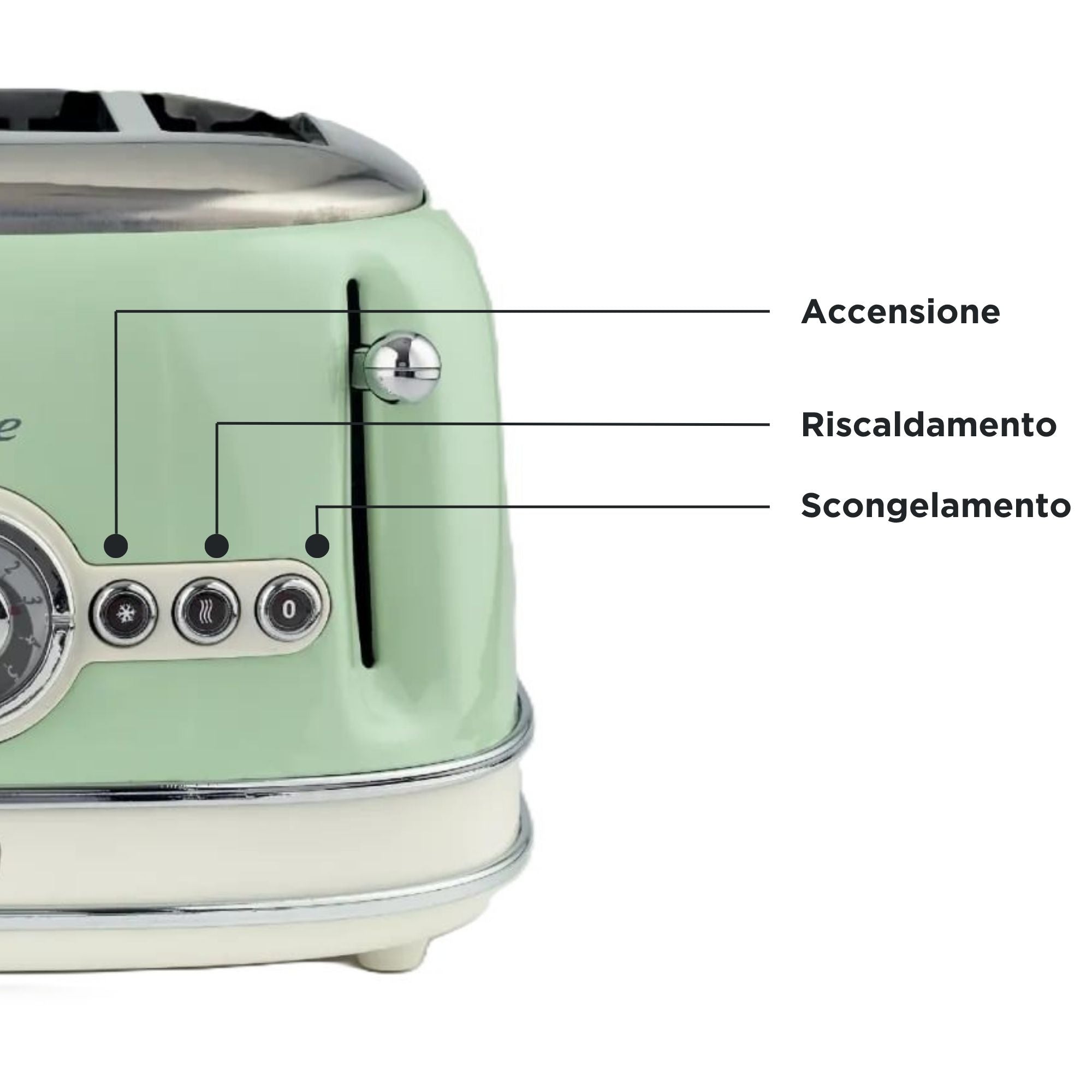ARIETE - Vintage 4 Slice Toaster - Green - 0156/04 - Kitchenary