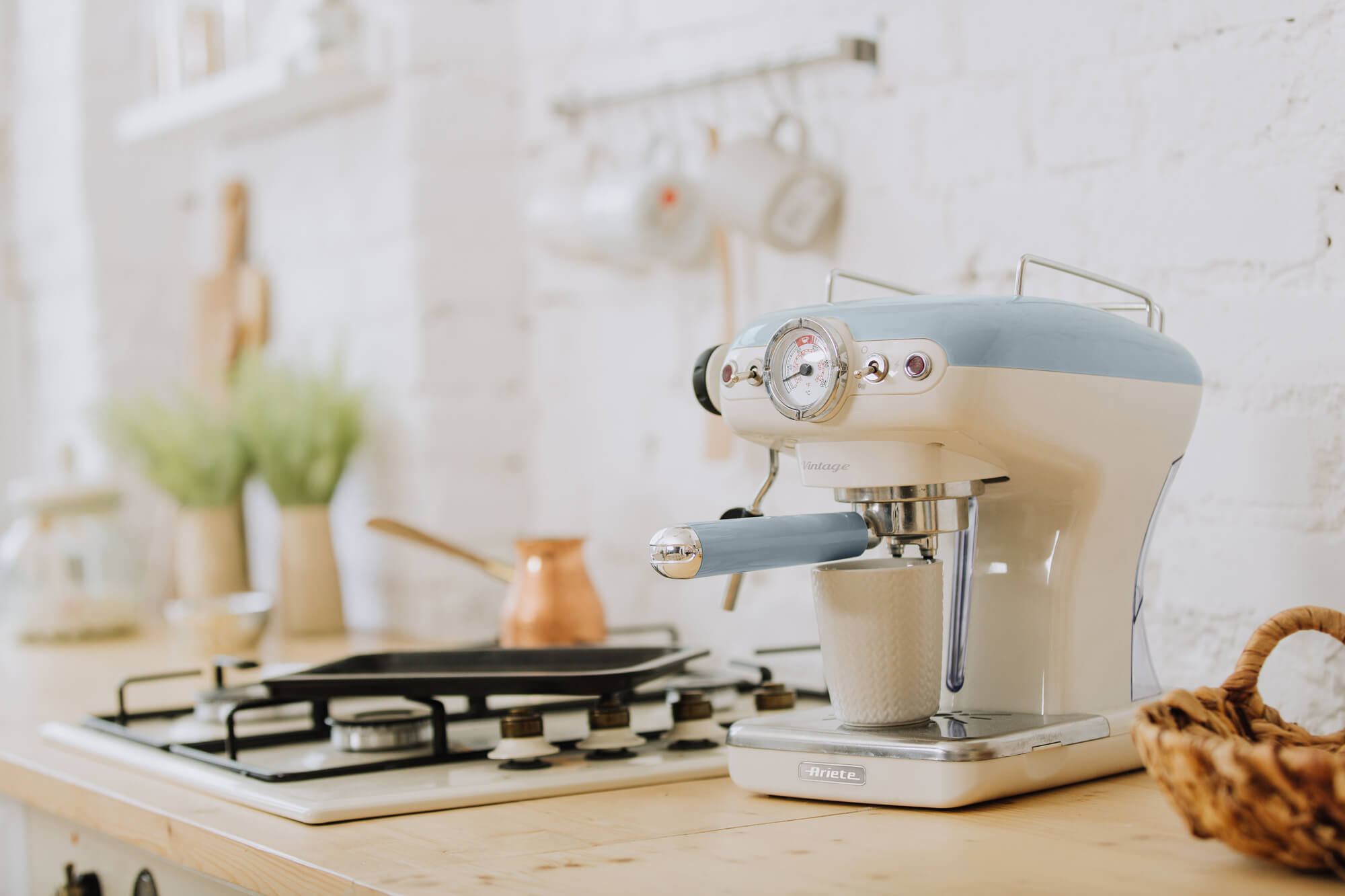 ARIETE - Vintage Espresso Coffee Maker - Blue - 1389/15 - Kitchenary