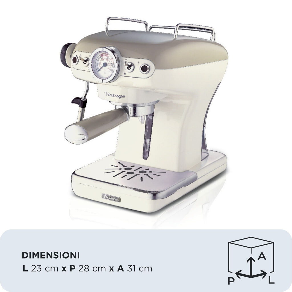 ARIETE - Vintage Espresso Coffee Maker - Cream - 1389/13 - Kitchenary