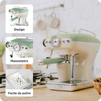 ARIETE - Vintage Espresso Coffee Maker - Green - 1389/14 - Kitchenary