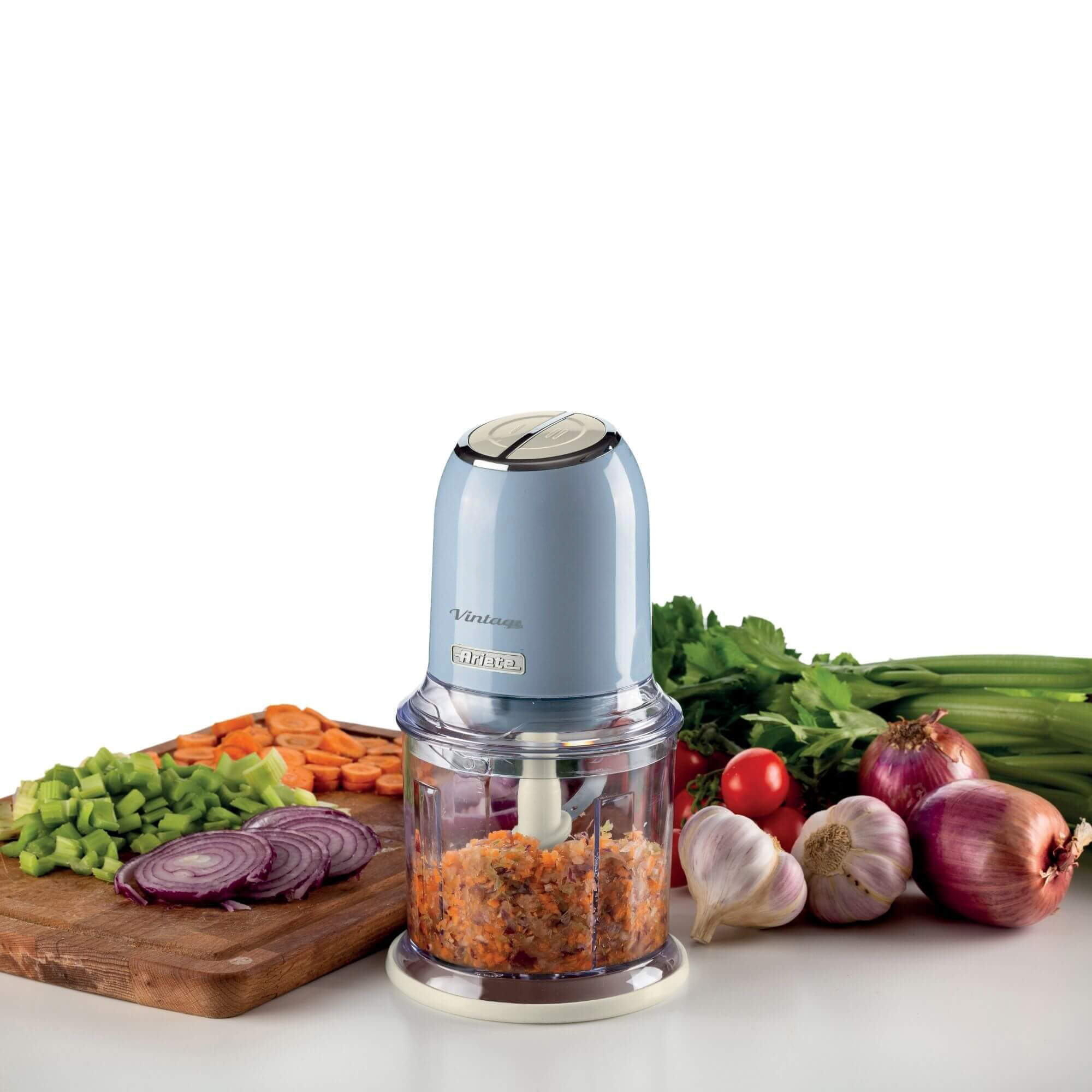 ARIETE - Vintage Mini Chopper - Blue  - 0438/05 - Kitchenary