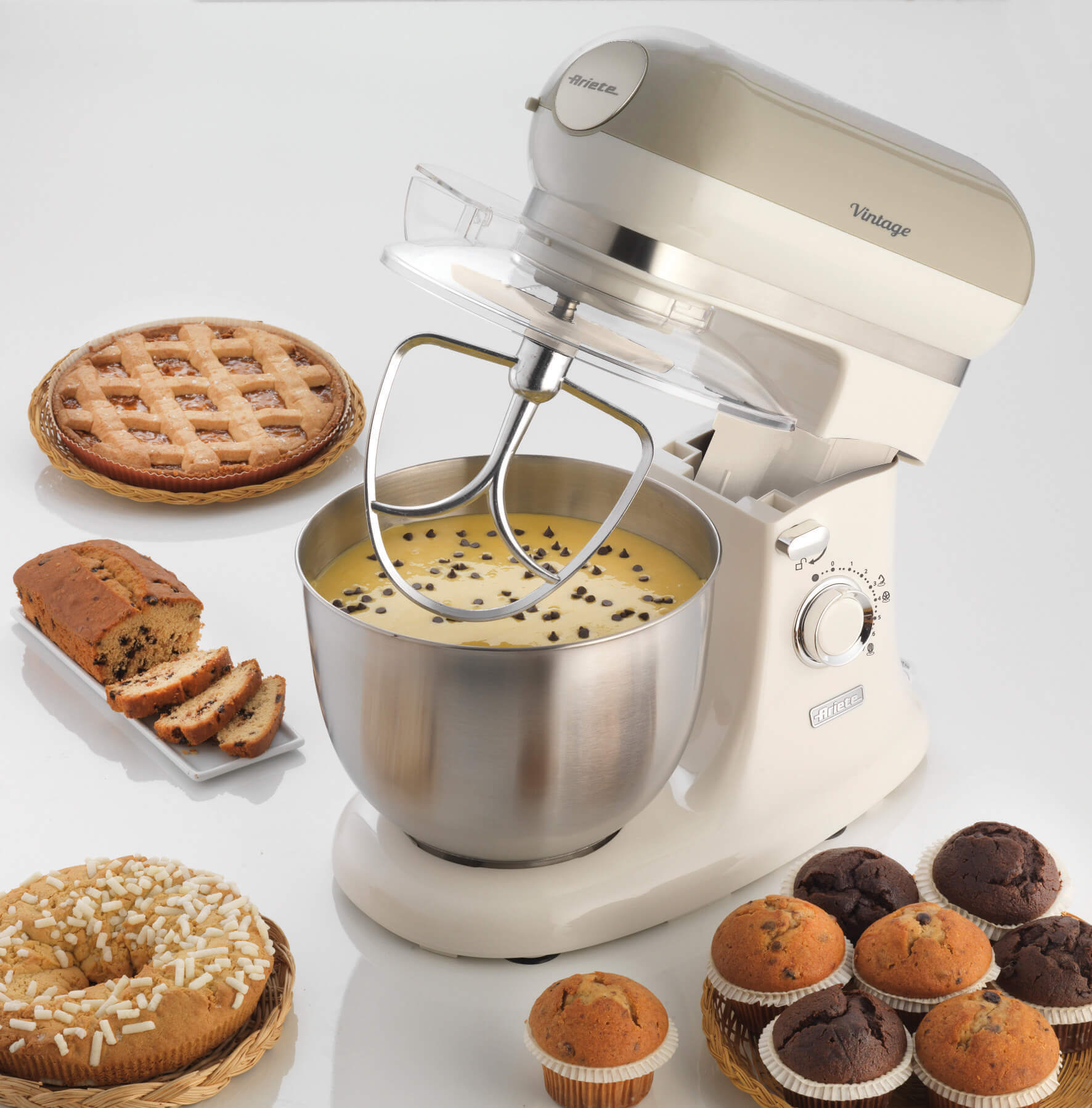ARIETE - Vintage Stand Mixer - Beige - 1588/03 - Kitchenary