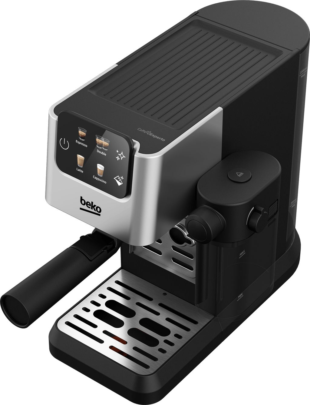 BEKO - CaffeExperto Semi Automatic Espresso Coffee Machine with Integrated Milk Jug - Silver - CEP5304X - Kitchenary