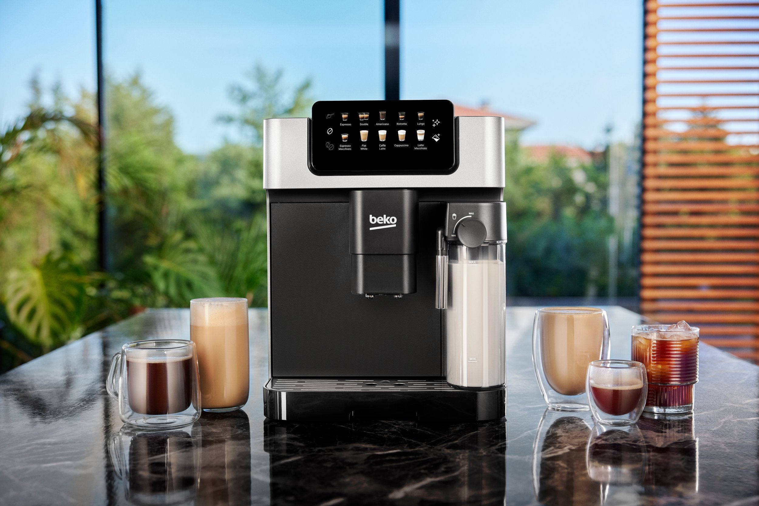 BEKO - CaffeExperto Bean to Cup Coffee Machine with Integrated Milk Jug - Silver - CEG7304X - Kitchenary