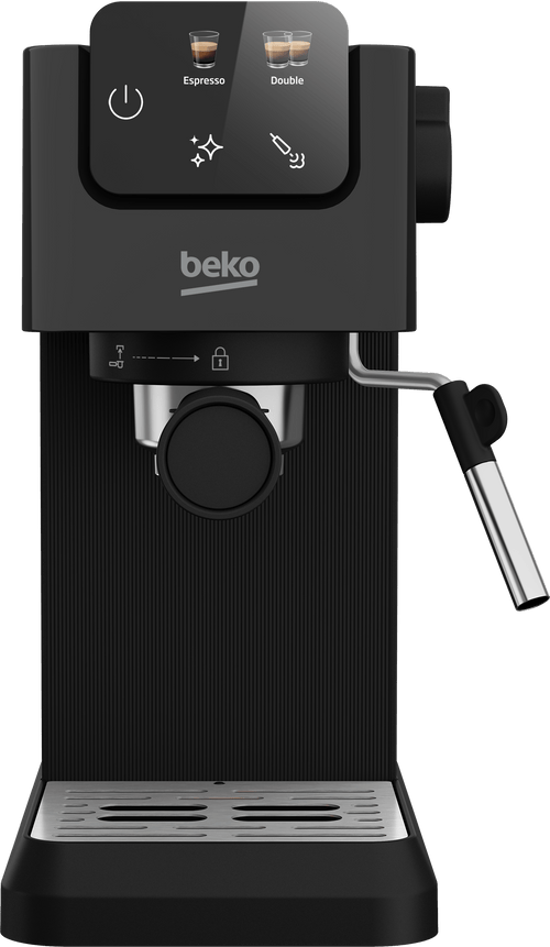 BEKO - CaffeExperto Manual Espresso Coffee Machine with Steam Wand - Black - CEG5302B - Kitchenary