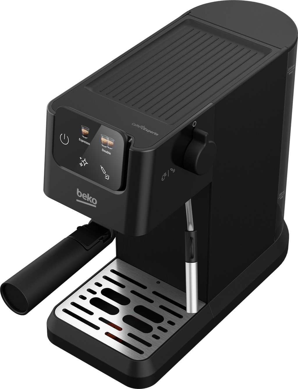 BEKO - CaffeExperto Manual Espresso Coffee Machine with Steam Wand - Black - CEG5302B - Kitchenary