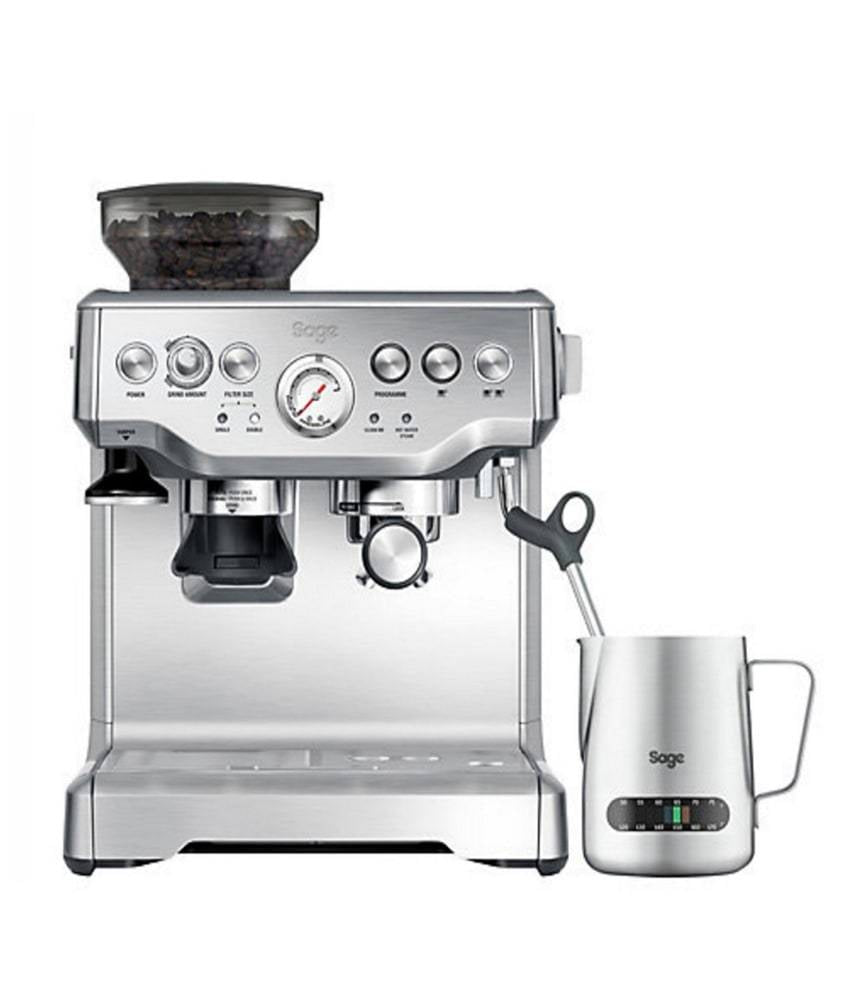 SAGE BES875UK The Barista Express Espresso Machine With Temp Control Milk Jug - Brushed Stainless Steel