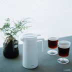 HARIO CHP-600-W Double-Walled Thermal Pot With Ceramic Coating - 600ml - White