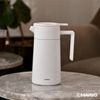 HARIO CHP-600-W Double-Walled Thermal Pot With Ceramic Coating - 600ml - White