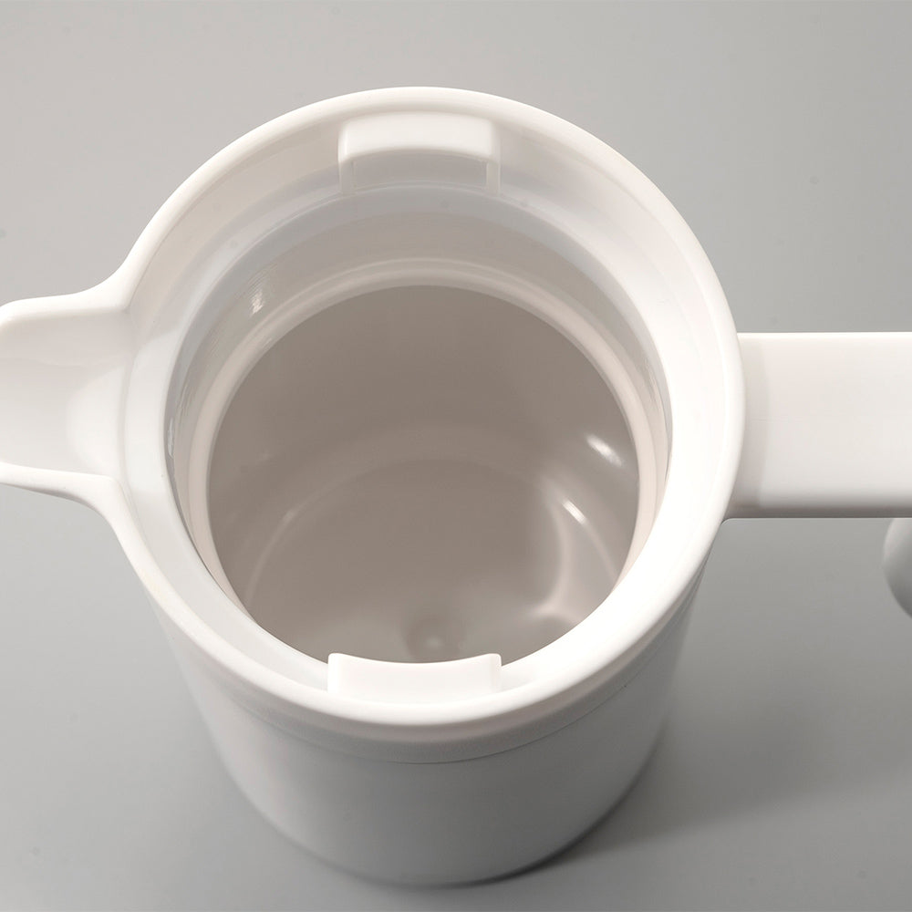 HARIO CHP-600-W Double-Walled Thermal Pot With Ceramic Coating - 600ml - White