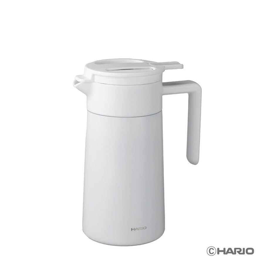 HARIO - Double-Walled Thermal Pot With Ceramic Coating - 600ml - White - CHP-600-W - Kitchenary