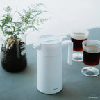 HARIO CHP-800-W Double-Walled Thermal Pot With Ceramic Coating - 800ml - White