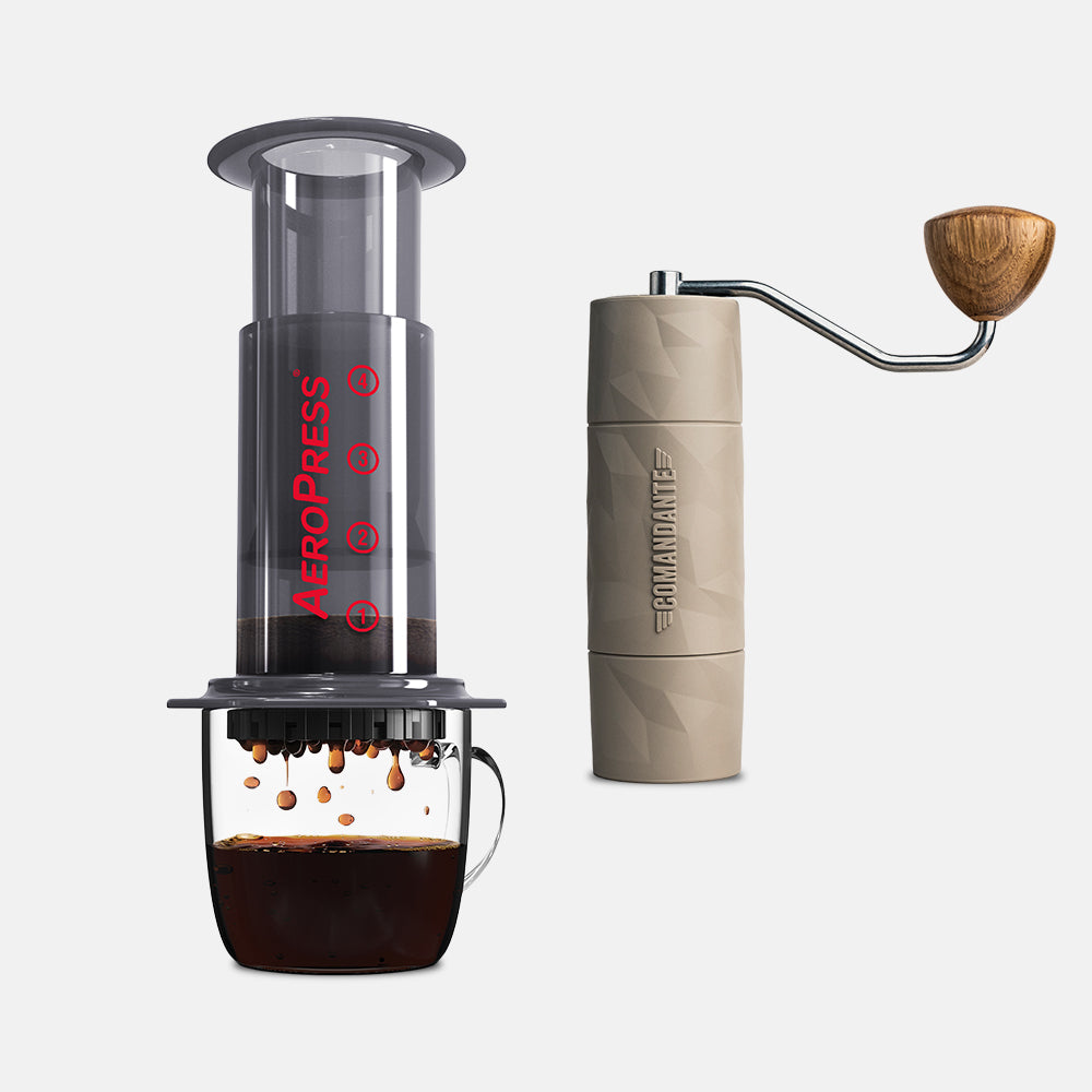 Comandante X25 Trailmaster Dune and AeroPress Original Bundle