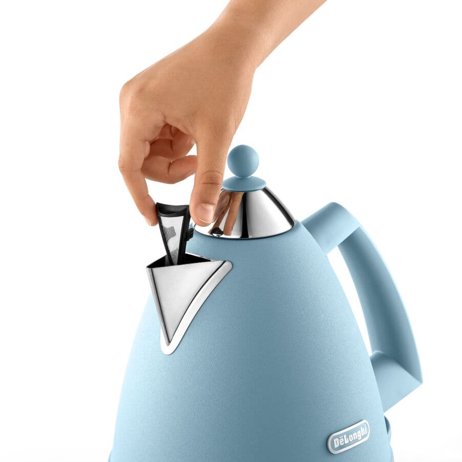 DELONGHI - 1.7L Argento Kettle - Blue - KBX3016.AZ - Kitchenary