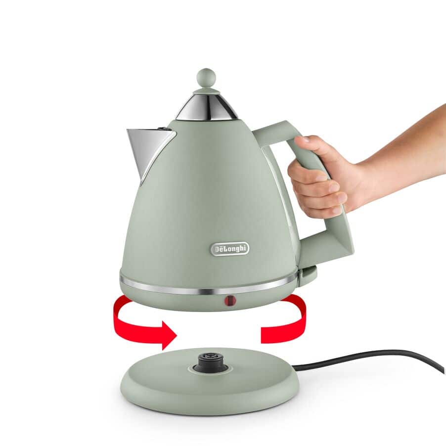 DELONGHI - 1.7L Argento Kettle - Green - KBX3016.GR - Kitchenary