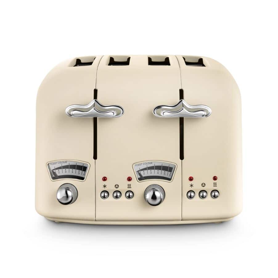 DELONGHI - 4 Slice Argento Toaster - Beige - CT04.BG - Kitchenary