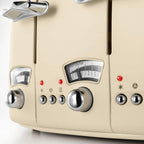 DELONGHI - 4 Slice Argento Toaster - Beige - CT04.BG - Kitchenary