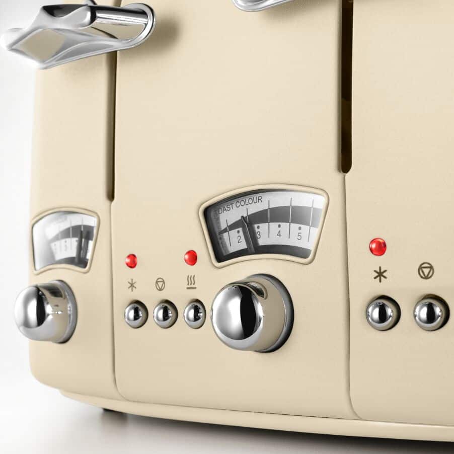 DELONGHI - 4 Slice Argento Toaster - Beige - CT04.BG - Kitchenary