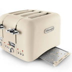 DELONGHI - 4 Slice Argento Toaster - Beige - CT04.BG - Kitchenary