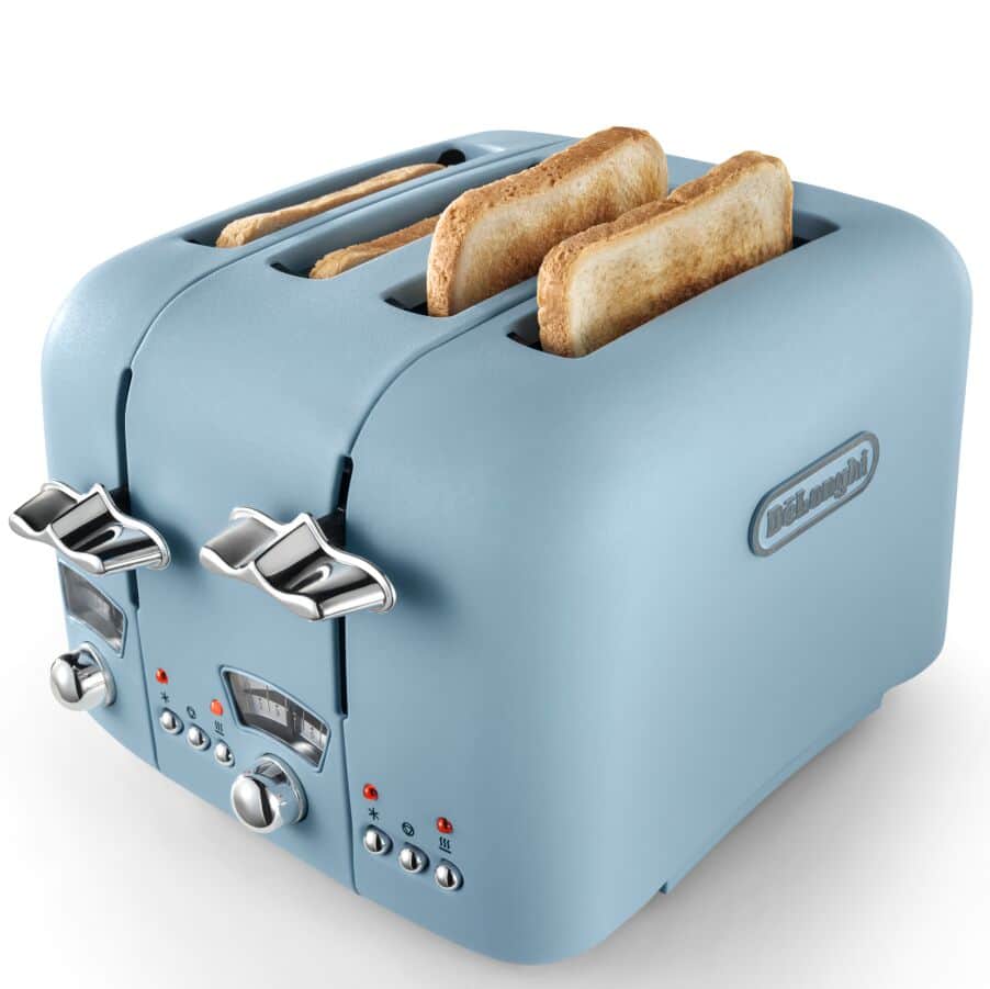 DELONGHI - 4 Slice Argento Toaster - Blue - CT04.AZ - Kitchenary