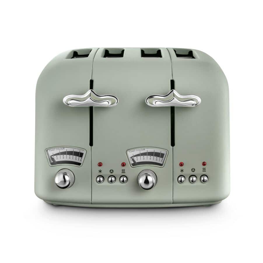 DELONGHI - 4 Slice Argento Toaster - Green - CT04.GR - Kitchenary