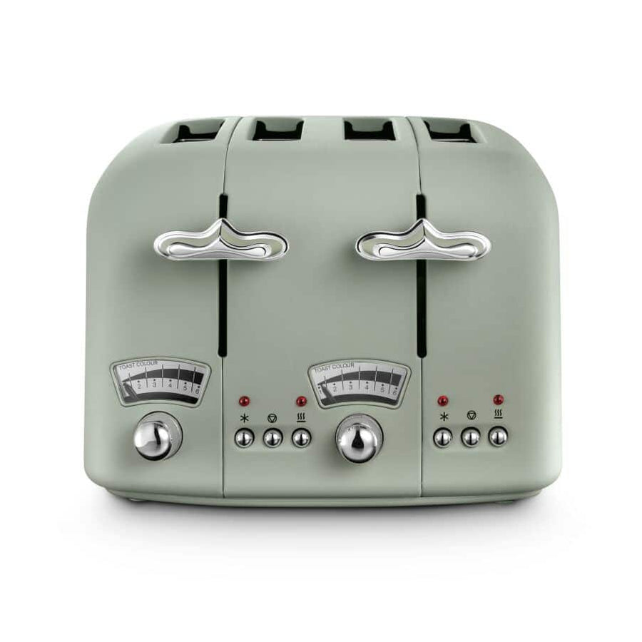 DELONGHI - 4 Slice Argento Toaster - Green - CT04.GR - Kitchenary