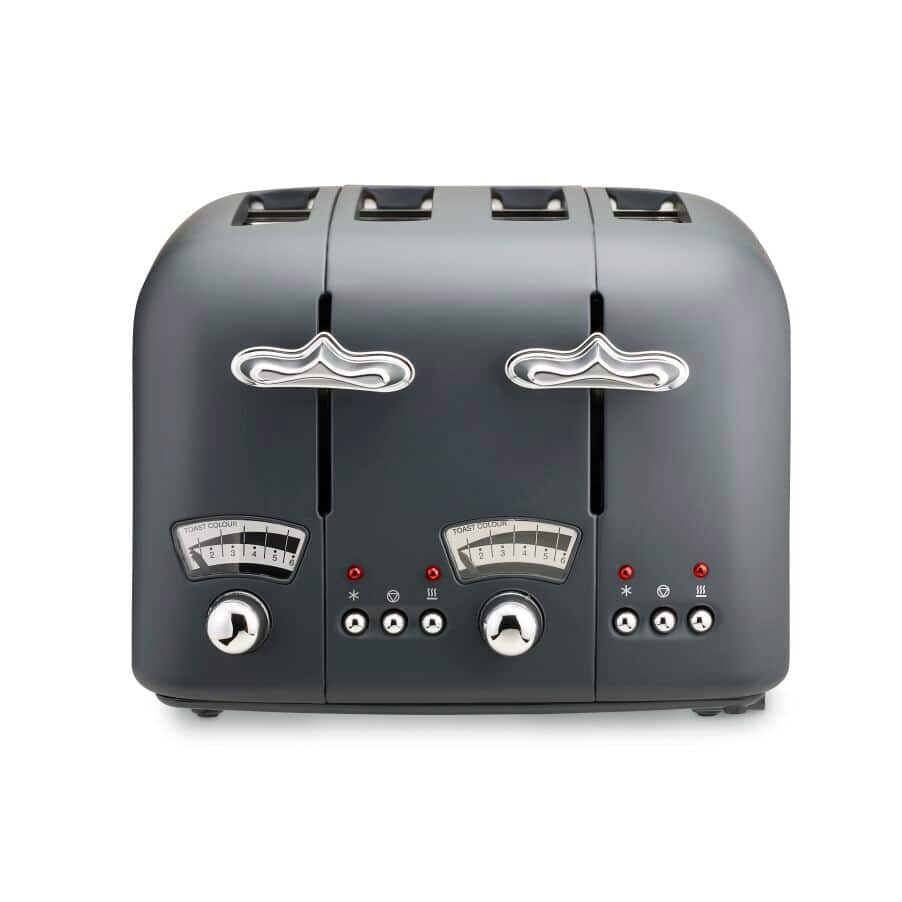 DELONGHI - 4 Slice Argento Toaster - Silva Grey - CT04.GY - Kitchenary