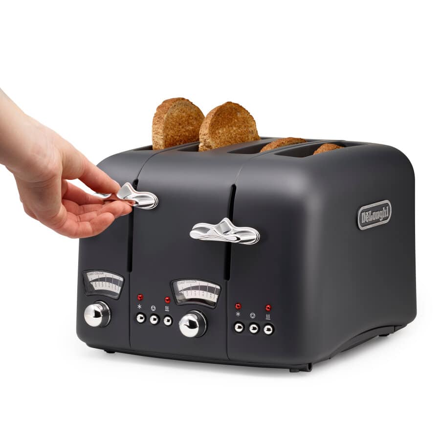 DELONGHI - 4 Slice Argento Toaster - Silva Grey - CT04.GY - Kitchenary