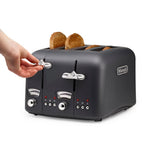 DELONGHI - 4 Slice Argento Toaster - Silva Grey - CT04.GY - Kitchenary