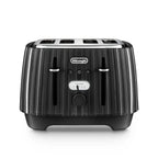 DELONGHI - 4 Slice Ballerina Toaster - Black  - CTD4003.BK - Kitchenary